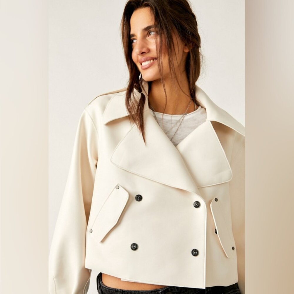 Free People Alexis Vegan Leather Jacket NWT - Picture 3 of 9